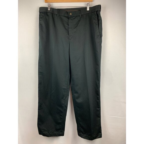 Haggar Mens Select No-Iron Cotton Pants 38 X 29 Black - Picture 1 of 6